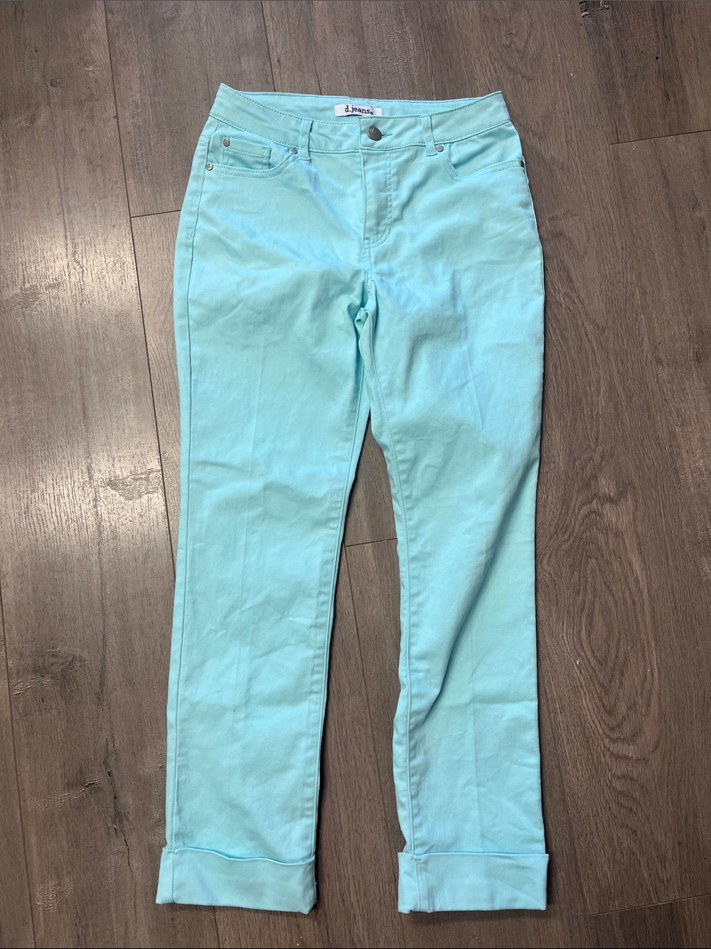 d. jeans Light Aqua Cropped Straight-Leg Jeans
